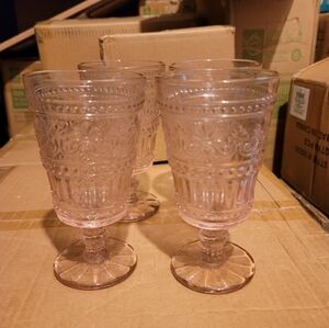 HTF Pioneer Woman Cassie Pink goblets